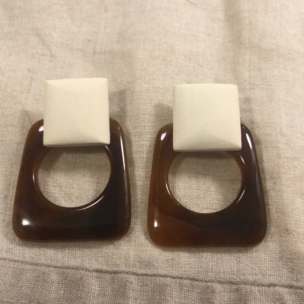 Brown Handmade Statement Earrings